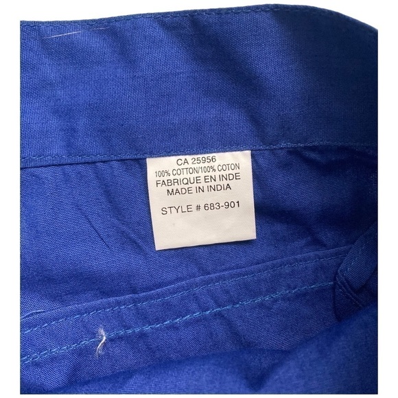 NWT vintage deadstock royal blue 100% cotton eyelet detail high rise shorts - Picture 10 of 11